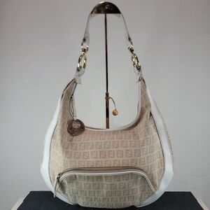 •FENDI• Zucchino canvas chef hobo